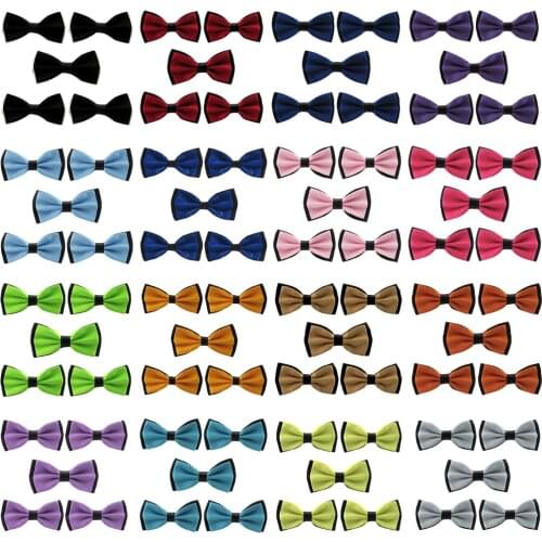 5 PCS Mens Bow Tie Business Wedding Party Bowties Adjustable Satin Bowtie BWTYY1003