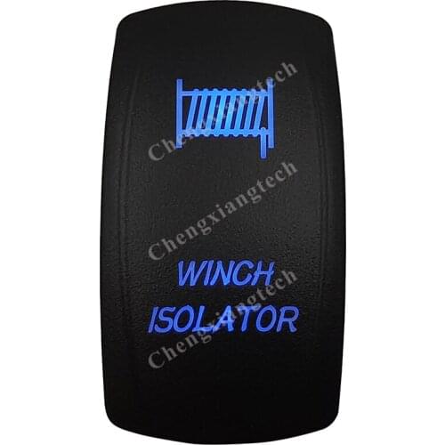 Winch Isolator Car Boat Blue Led Lasor 5 Pin Rocker Toggle Switch On Off 12v 24v Marine Grade for Carling Arb Narva 4x4