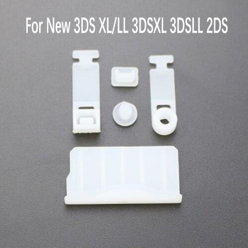 JCD black/white Silicone Anti-Dust Plug Earphone jack Charging Dock Dust Proof Protector Cap for Nintendo New 3DS XL/LL 3DSXL 3D