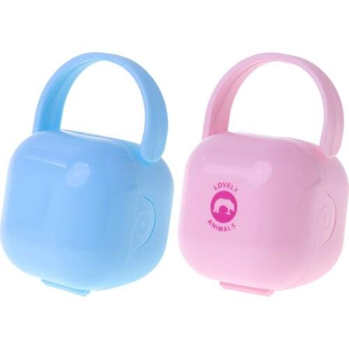 Baby Pacifier Box Storage Case Handle Newborn Soother Container Portable Clean Travel Holder Kids Children Dust Proof BX0D