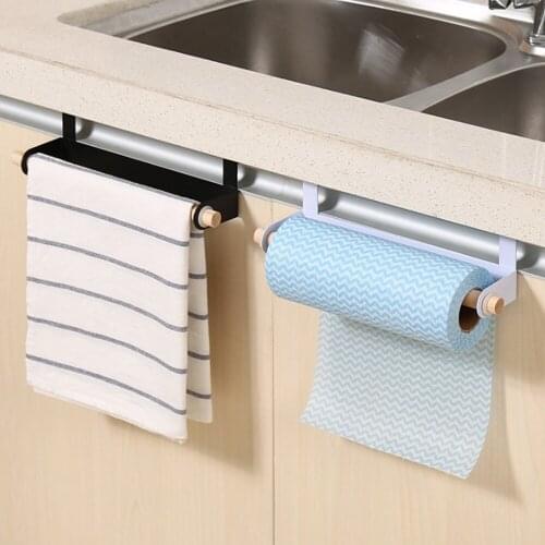 Kitchen Roll Toilet Paper Towel Holder Rack Under Cabinet Storage Hanger Shelf Convenient