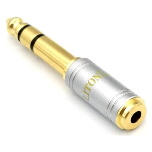 Liton gold plated 6,35-stecker to 3,5-mm-buchse audio adapter 6,5 plug adapter connector for earphone microphone plug