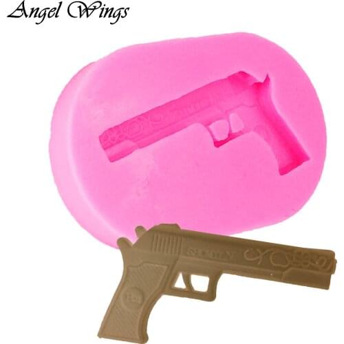 Minii Gun Toy Pistol Shape Fondant Cake Silicone Mold 3D Chocolate Mould Pastry Biscuits Molds DIY Kitchen Baking Tools DY0029