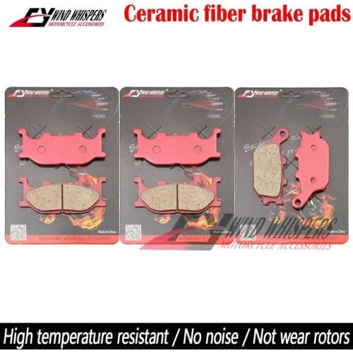 Motorcycle Ceramic Front Rear Brake Pads For Yamaha XJ6-F XJ6-S XJ6-N Diversion 600 2013-2015 XJ6 SP FZ6 Fazer 2004-2007 FZ6-NS