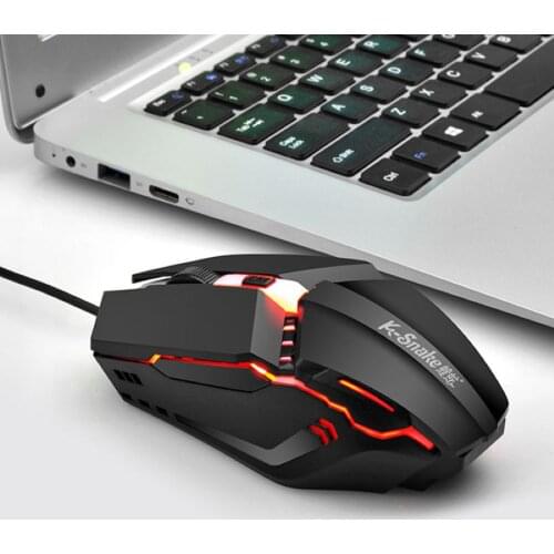 Viper 1600 dpi mouse desktop notebook universal m11 e-sports usb luminoso mouse k-snaker esquerda e direita mãos para computador