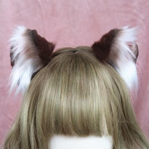 Hand Work Animal Ears Hair Hoop Muppet Cat Ear Headwear for girl women party hair accessories