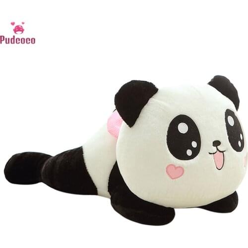 Pudcoco 20CM Cute PANDA BEAR Kawaii Soft Stuffed Animal Panda Plush Doll Toys For Children Birthday Christmas Gift Kids Toys