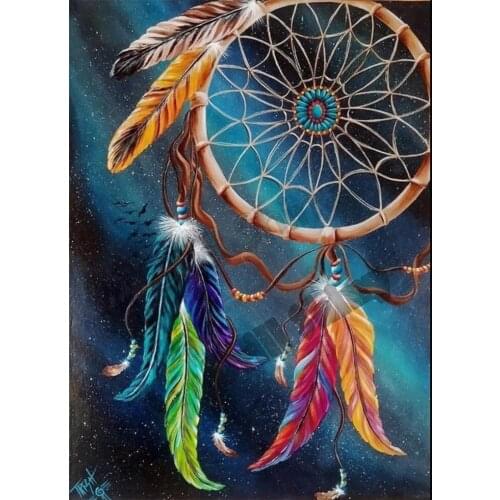 Feather Pendant Deamer 5D Diy Diamond Painting Embroidery Pattern 3d Cross Stitch Kits Full Drills Wall Stickers Home Decors