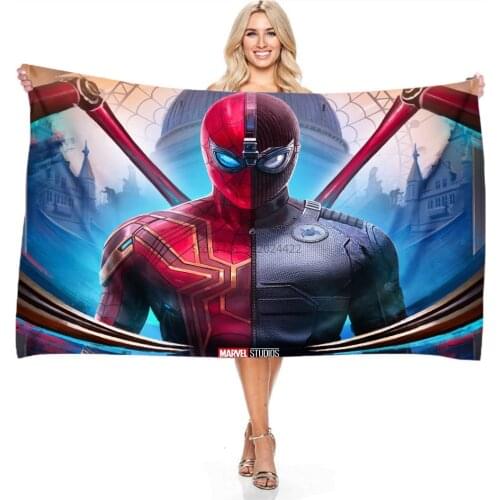 Disney Marvel Spider-Man Towels Adult Kids Boy Girl Cartoon Beach Towel Microfiber Bath Towel Sports Quick-drying Towel Big Size