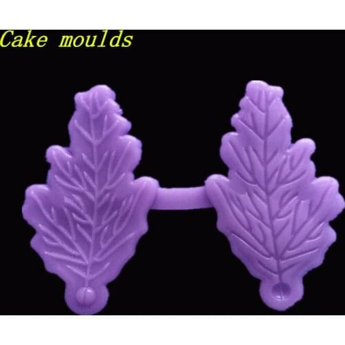 Wholesale Silicone mold K438 Size 98*70*8mm leaves shape Decoration Clay mold Fondant cake mold Free shipping