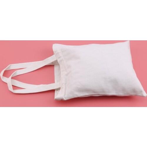 Foldable Women Canvas Handbag Reusable Storage Tote Bag Solid Color Shopping Bag Girls Shoulder Bags