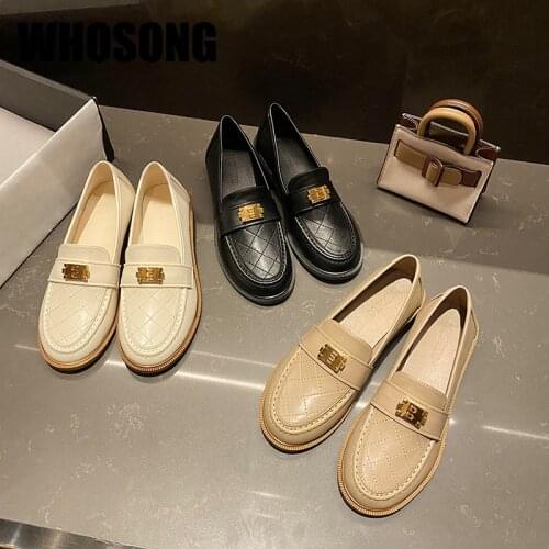 2021 Spring Women Shoes Girls Real Leather Platform Shoes Woman Brand Heels Ladies Round Toe Shoes Female Soft Casual Shoes New