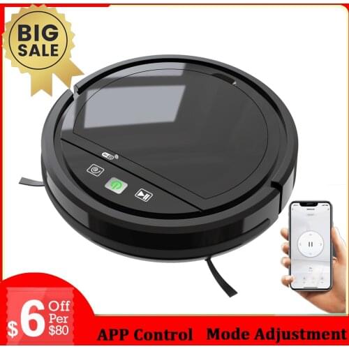 Smart Robotic Vacuum Cleaner 2500Pa Suction 90min Working Time APP Control 3C Li-Battery Low Noise Brushless Motor For Pet Hair