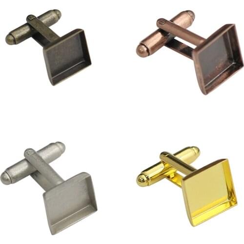 Beadsnice Brass Cufflinks Men Blank Cufflink Base Personalized Grooms Cufflinks Wedding Gift 28780