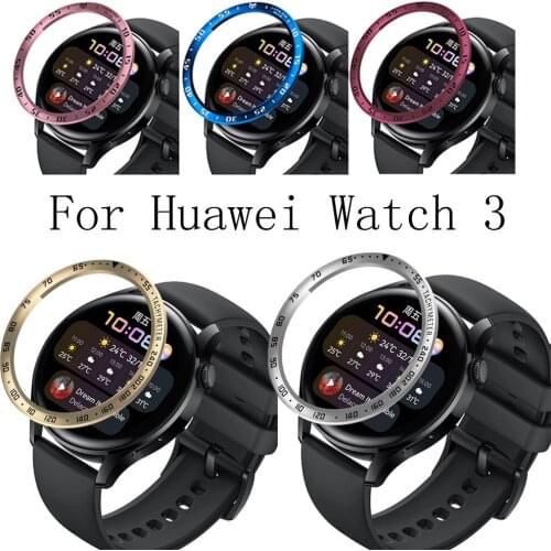Stainless Steel Protection Case For Huawei Watch 3 Bezel Ring Cover Smart Watch Dial Scale Protective Frame Screen Protector