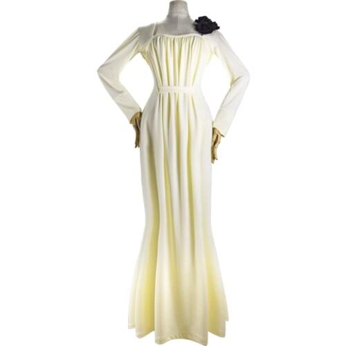 Lady Dimitrescu Cosplay Costume Alcina Dimitrescu Women Yellow Dress Evil Village Cosplay