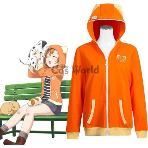 Love Live School Idol Project Kousaka Honoka Animal Hoody Hoodie Sweater Coat Jackets Outwear Outfit Cosplay Costumes
