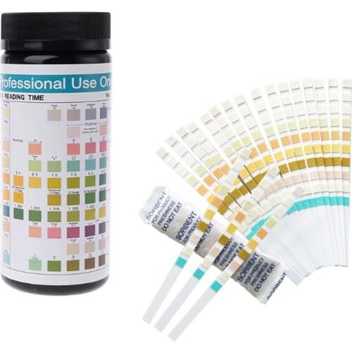 100Pcs 10 Parameters Ketone Test Paper Strips Urine Reagent Urinalysis Tool The-test strip has anti-VC interference ability.tool