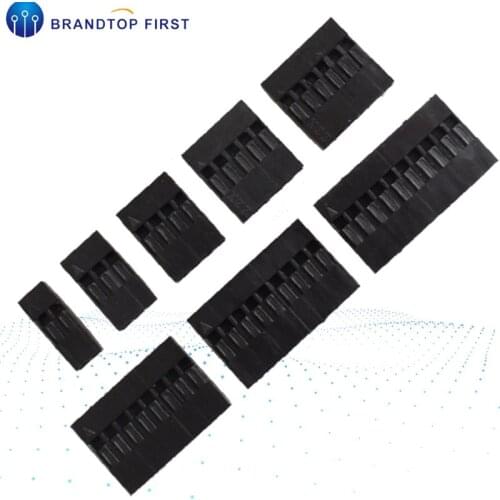 100PCS 2.54mm1P 2P 3P 4P 5P 6P 8P 9P 10P Plastic Dupont Jumper Wire Cable Housing Female Pin Connector