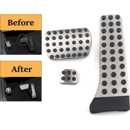 3Pcs Car Foot Pedal Rest Gas Brake Accelerator Set For Mercedes Benz GLC C E Class W204 W212 W213 X253 W218 S205 S212 2015-2019