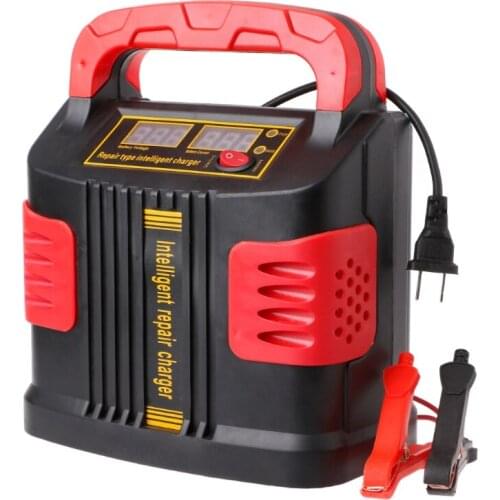 350W 14A AUTO Plus Adjust LCD Battery Charger 12V-24V Car Jump Starter Portable E7CA