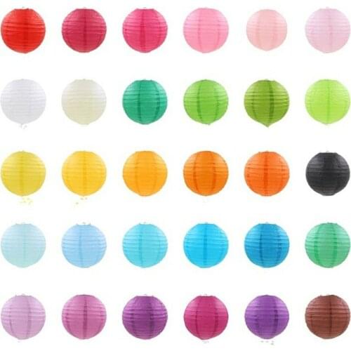 4/6/8/10/12/14/16 Inch Round Chinese Paper Lanterns Birthday Wedding Decor Gift Craft DIY Lampion Hanging Ball Party Supplies