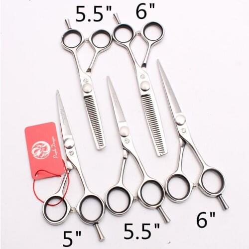 5'' 5.5'' 6'' JP 440C Purple Dragon Hairdressing Scissors Professional Hairstyle Cutting / Thinning Scissors Hair Scissors Z1021