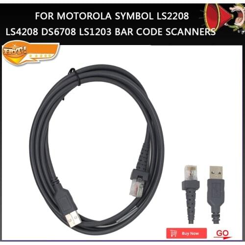5pcs/10pcs New USB 3M For Motorola Symbol Barcode Scanner Cable LS2208 LS4208 DS6708 LS1203 bar code Scanners pda