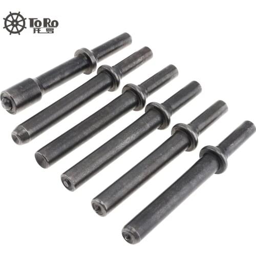 5pcs/set Hard 45# Steel Solid Long Air Chisel Shovel Impact Head Support Pneumatic Tools Accessories for Cutting Rusting Removal
