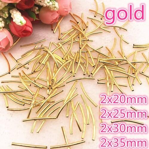 50pcs/lot 20/25/30/35mm Jewelry Necklace Connectors Elbow Tube Hollow Copper Pure DIY Hand Bracelet Jewelry Accessories