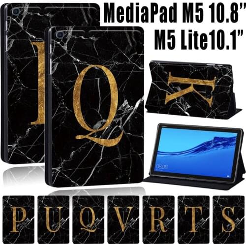 Tablet Case for Huawei MediaPad M5 Lite 10.1 Inch / MediaPad M5 10.8 Inch New Soft PU Leather Folding Protective Case + Stylus