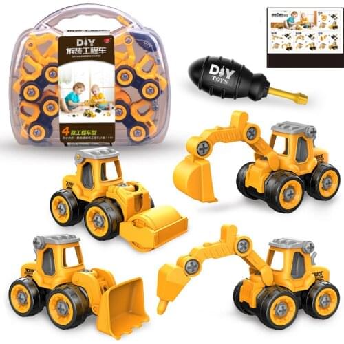 DIY Toys For Children Baby Electric Drill Screw Building Bricks Nut Disassembly Creative Engineering Excavator Puzzle Toys Kids