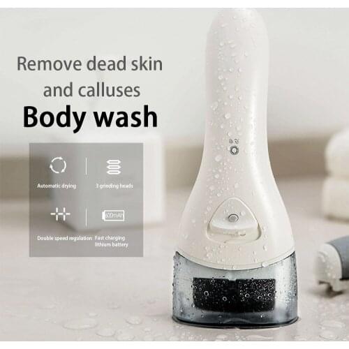 New Electric Foot File USB Rechargeable Rasp Pedicure Feet Anti Calluses 3 Hours 2 Speeds LED Light Protective Cover Sander Feet