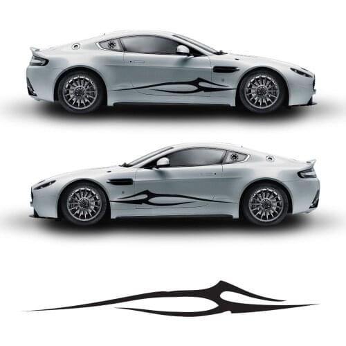 For 2xFor Sharp Point Side Body Graphic Decal for All Race Cars Car styling