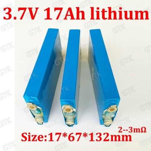 GTK 3pcs 3.7v 17ah li-polymer 3.7v lithium ion battery for diy 24V 18AH LED flashlight power tool mobile equipment backup power
