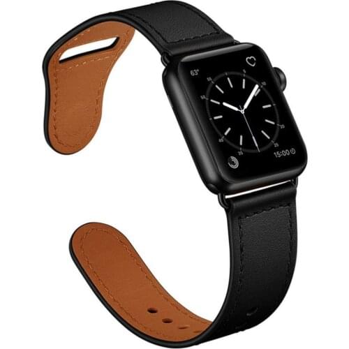 Leather strap For apple watch 6 band 44mm/40mm 42mm/38mm pulseira watchband iwatch band bracelet for apple watch series 5 4 3 SE