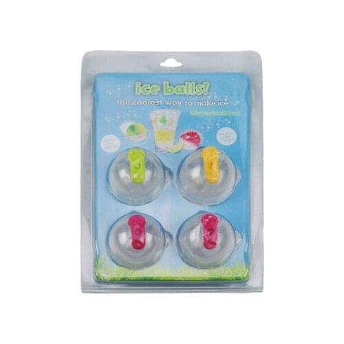 Ice Ball Globe Molds DIY Kitchen Kits Silicone Ice Cube Tray Party Bar Tool 4pcs