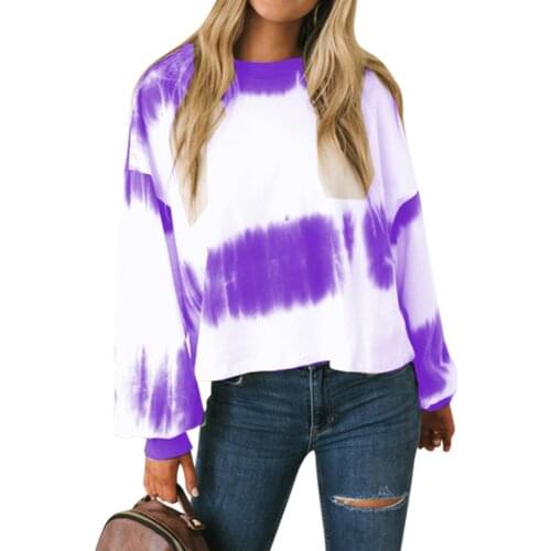 Fashion Dyeing Sweatshirt Autumn Winter Hoodies Women Long Sleeve Clothes Female Tops Women Sudaderas Mujer 2019