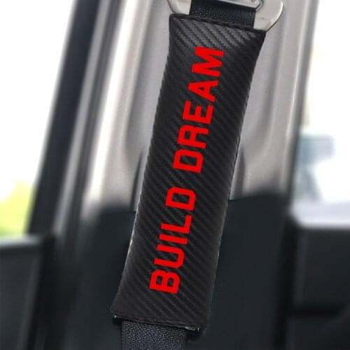 Muchkey 2pcs PU Fashion Car Seat belt shoulder Pads Words Reflective Safety Driving Car Seat Belt Cover Car Accessories