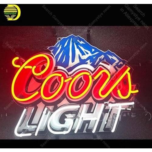 New Coors Light Neon Sign with HD Vivid Printing Technology Beer Bar Paint mountain Beer Pub Decor Neon Light Signs Iconic Sign
