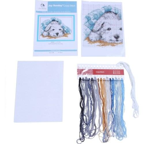 New New Releases Cross Stitch Kits Patterns Embroidery Kit - Small Lovely Dog 14CT 27×20cm