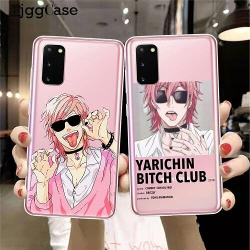 Yarichin bitch Club Anime Clear Phone Case For Samsung S21 S8 S9 S10 S20 Plus FE Note 10 20 Ultra Lite Soft back Cover Fundas