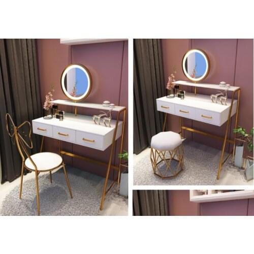 Nordic dressing table network red ins style modern simple small family light luxury makeup table set