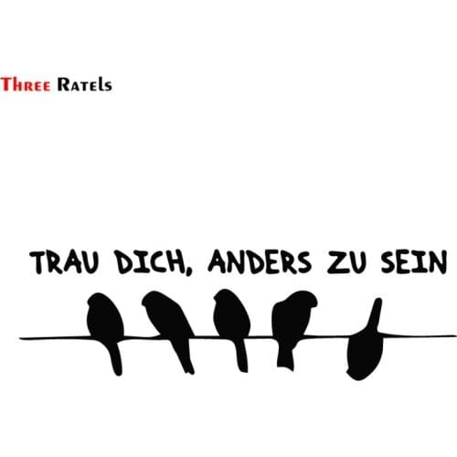 Three Ratels FD130 Dare to be different sticker birds on wire unique car sticker
