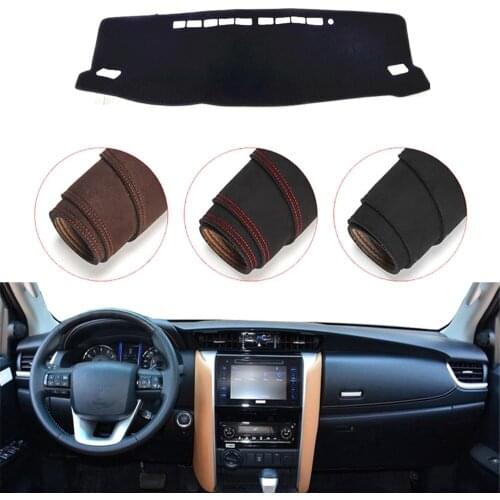 Console Dashboard Suede Mat Protector Sunshield Cover Fit For Toyota Fortuner 2016-2018