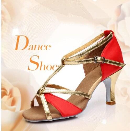 Womens Satin PU High-heeled Latin Dance Shoes Ballroom Dancing Shoes for Girls Ladies Suitable for Tango,Chacha wholesale A239