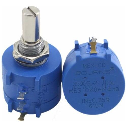 1pcs 3590s-2-103l 1K 2K 5K 10k 20K 50K 100K 100R 200R 500R precision multi- turn potentiometer quality adjustable resistor