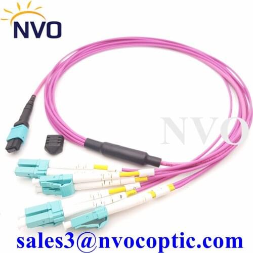 1pcs MPO-LC Optic Fiber Jumper OM4 MM Cable,Multimod Fibre 8Core MPO Female or Male To LC UPC Fanout Patchcord for Data Center