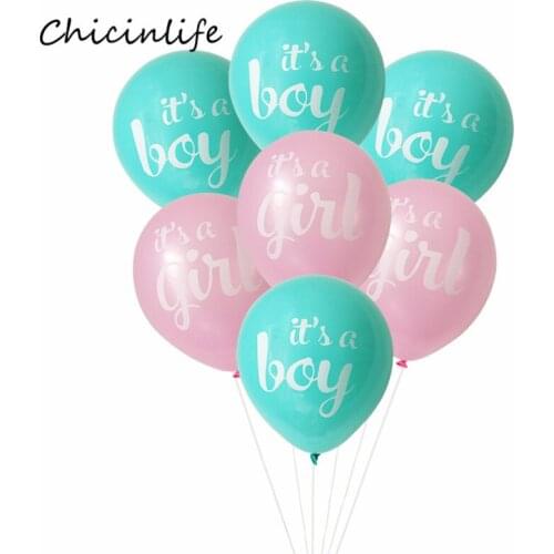 Chicken Life 10pcs 10 inch Its a boy girl Latex Balloons Kids Birthday Party Decoration Oh baby Balloons Baby Shower 1st Party