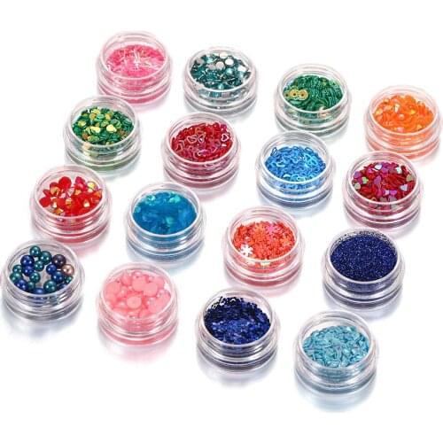 12 Bottles/Box Epoxy Resin Jewelry Fillings Heart Glitter Sequin Epoxy Mold Star Sequins Powder For DIY Nail Art Jewelry Making